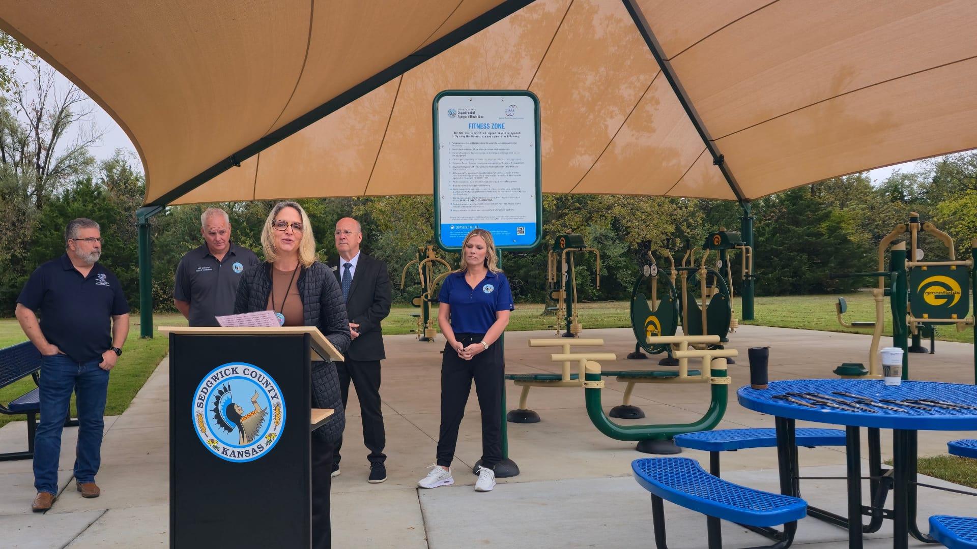 Inauguración del Parque de Ejercicios para Adultos Mayores ‘Get Active In Nature’ en Sedgwick County