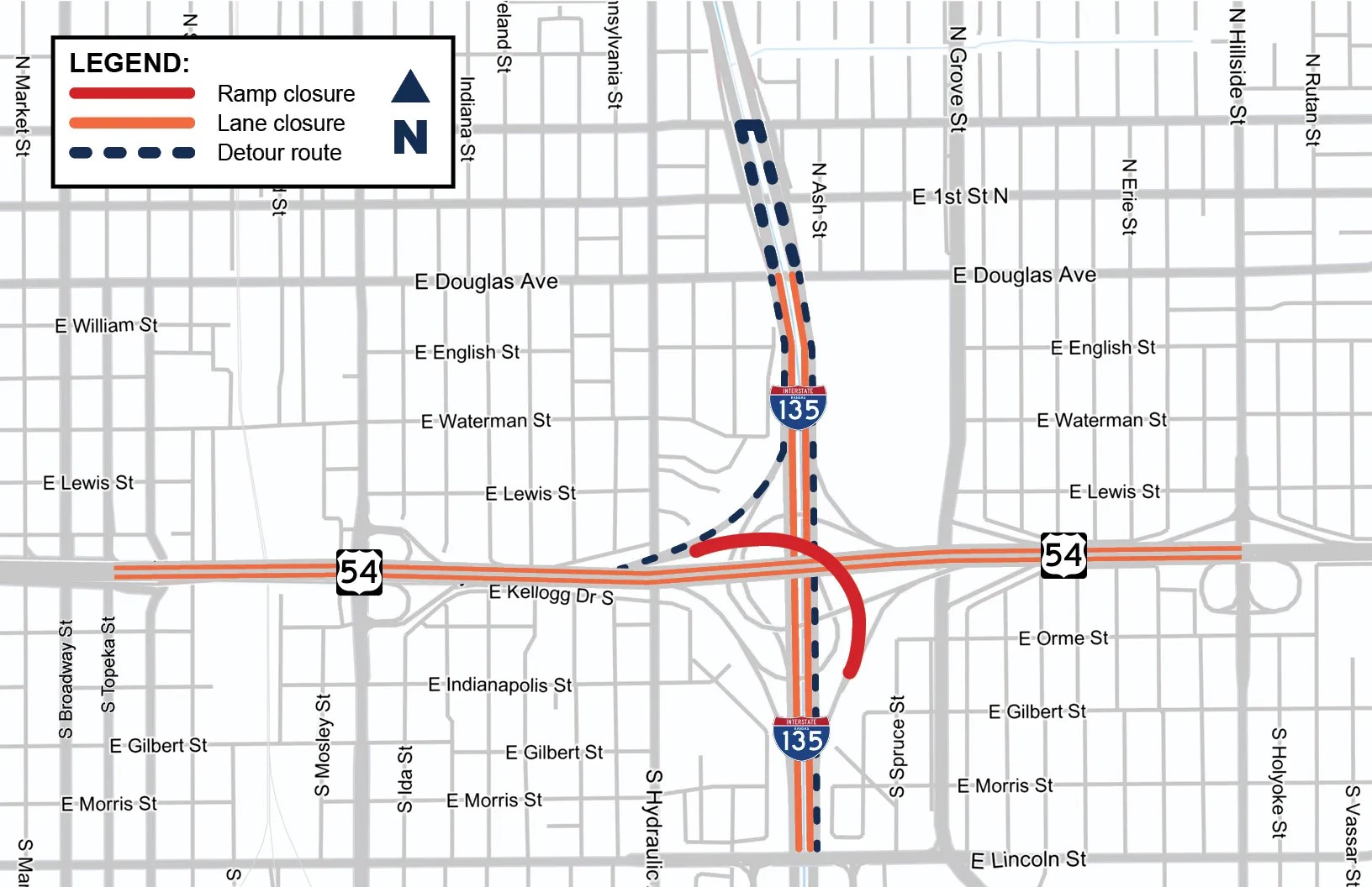 Cierre de Rampa en Wichita: Reemplazo de Puente Comienza el 1 de Diciembre